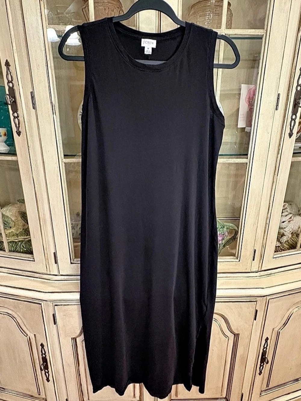 J.Crew Cotton Maxi Dress in Black Size Medium